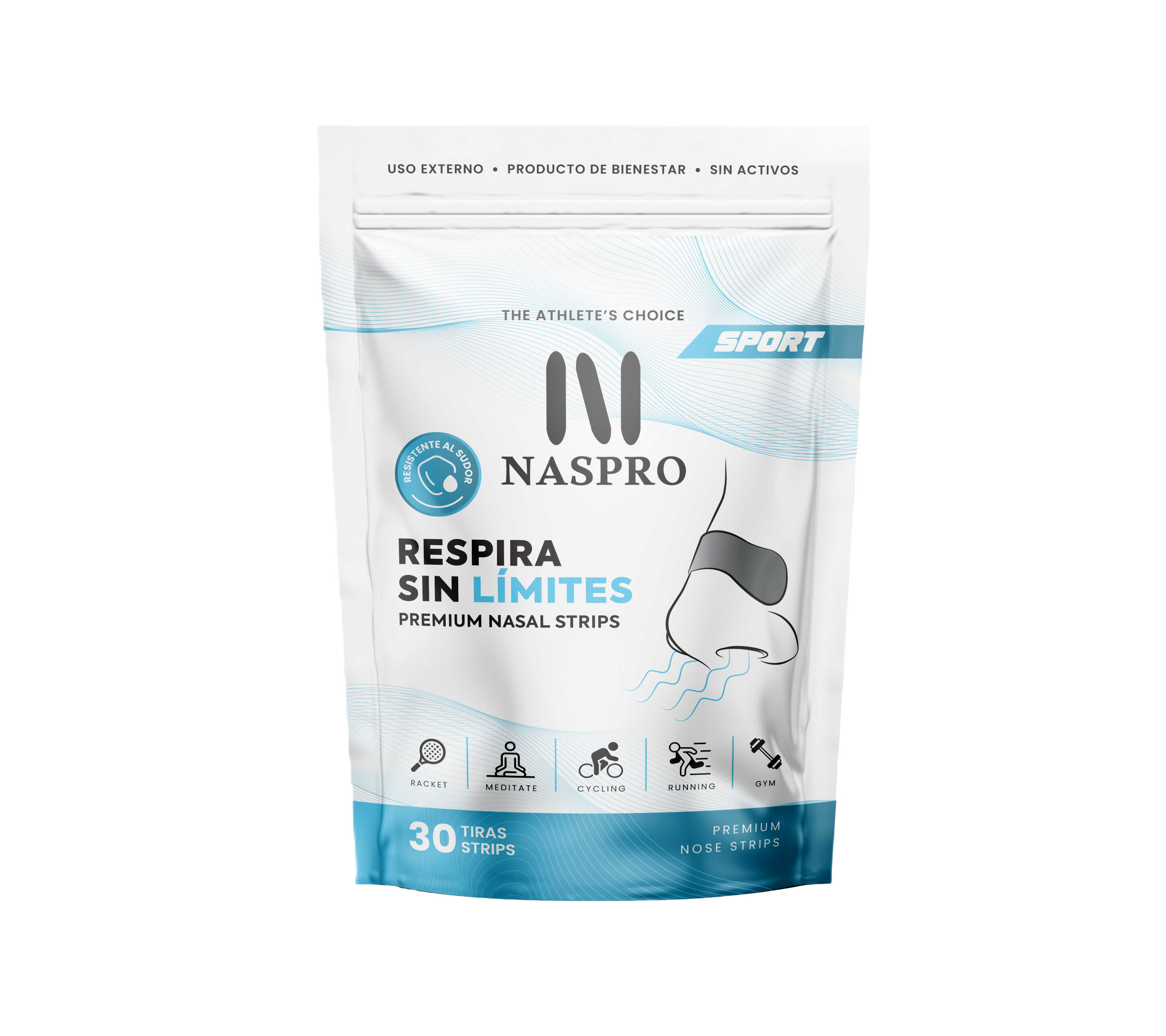 NASPRO Sport — 30 tiras nasales